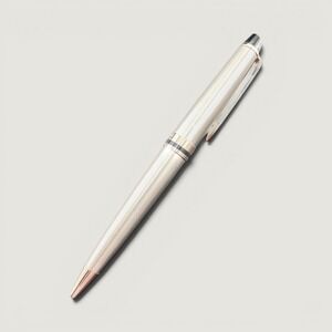 Waterman Paris Ballpoint Pen Brushed Stainless Steel Chrome Trim France FM Logo